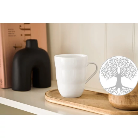 SHINNO TEÁS/KÁVÉS PORCELÁN BÖGRE ÉLETFA SZIMBÓLUMMAL